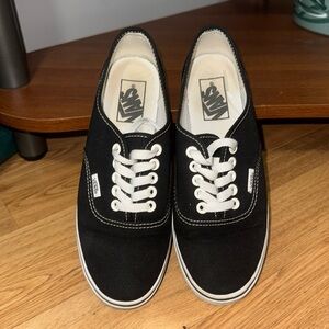 Black/White Lace up Vans